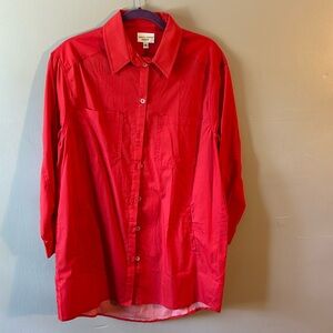 Rebecca Minkoff shirt dress with pockets. Orange. S.